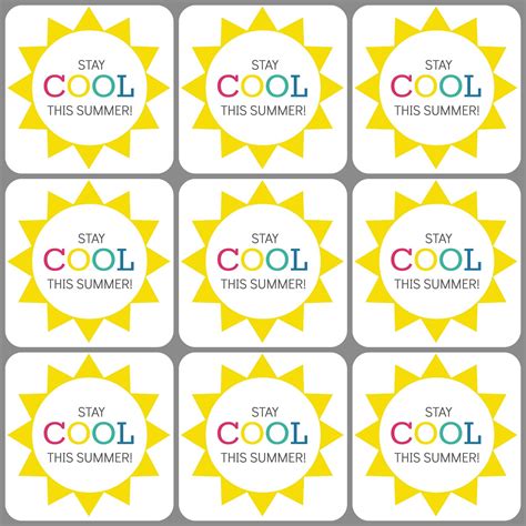 Have A Cool Summer Free Printable Tags